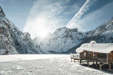 Pragser Wildsee im Winter